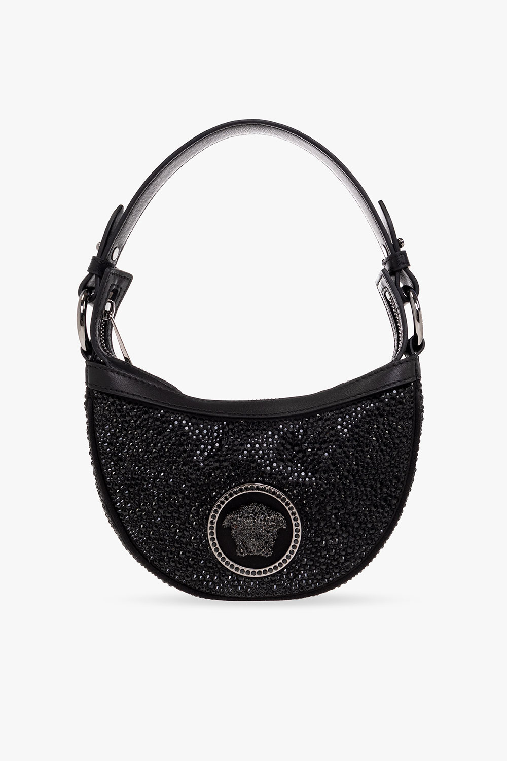 【Versace】Repeat ミニレザーショルダーバッグ Repeat Mini leather shoulder bag in white - Versace | Mytheresa